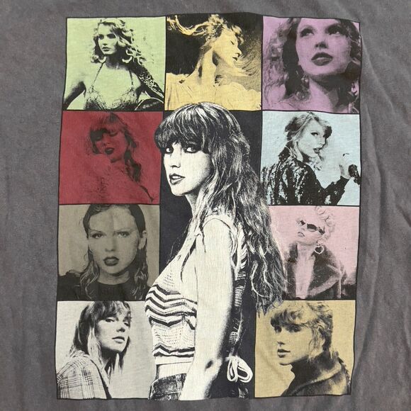Taylor Swift The Eras Tour 2023 Gray Multicolor T-Shirt - Adult Size XL - Picture 2 of 6